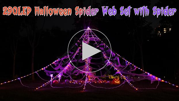 Halloween Spider Web Lights Decoration 250 LED Light up